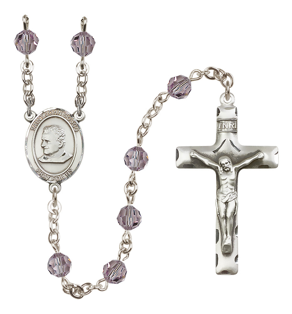 St. John Bosco Sterling Silver Rosary - 10 Color Options (8055/0644)