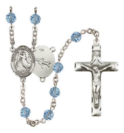 St. Joseph of Cupertino Sterling Silver Rosary - 10 Color Options (8057/0644)