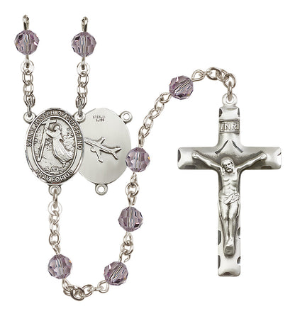 St. Joseph of Cupertino Sterling Silver Rosary - 10 Color Options (8057/0644)