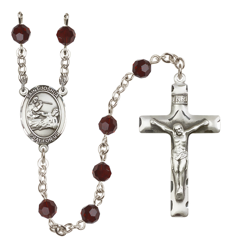St. Joshua Sterling Silver Rosary - 10 Color Options (8059/0644)