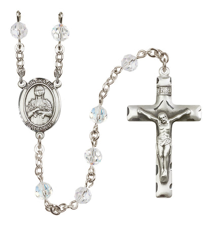 St. Kateri Sterling Silver Rosary - 10 Color Options (8061/0644)