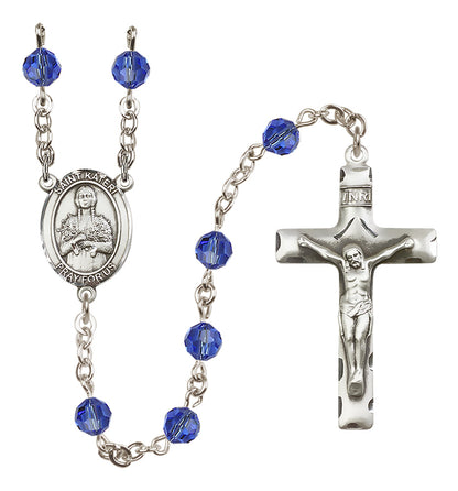 St. Kateri Sterling Silver Rosary - 10 Color Options (8061/0644)