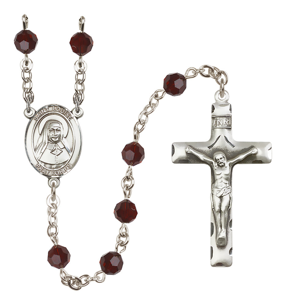St. Louise De Marillac Sterling Silver Rosary - 10 Color Options (8064/0644)