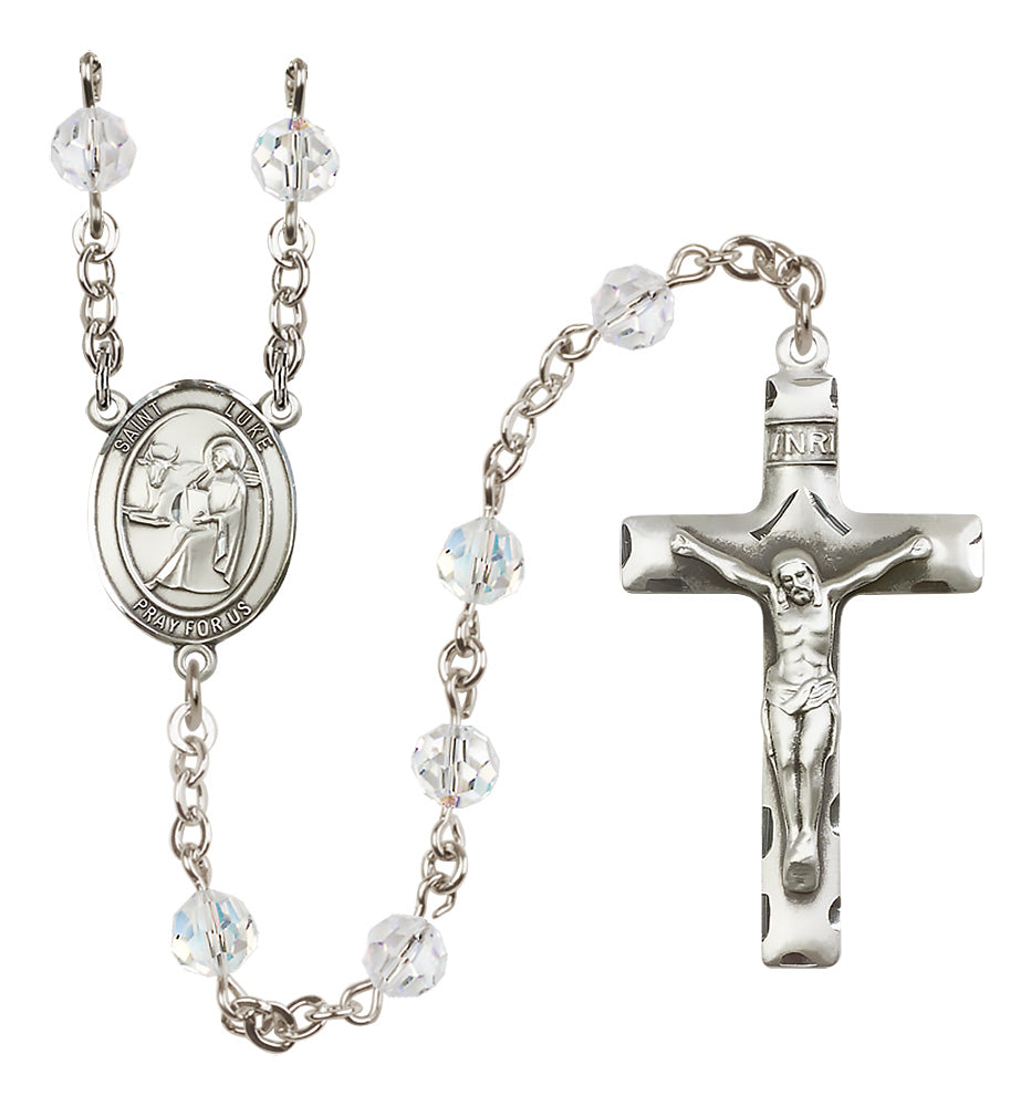 St. Luke The Apostle Sterling Silver Rosary - 10 Color Options (8068/0644)