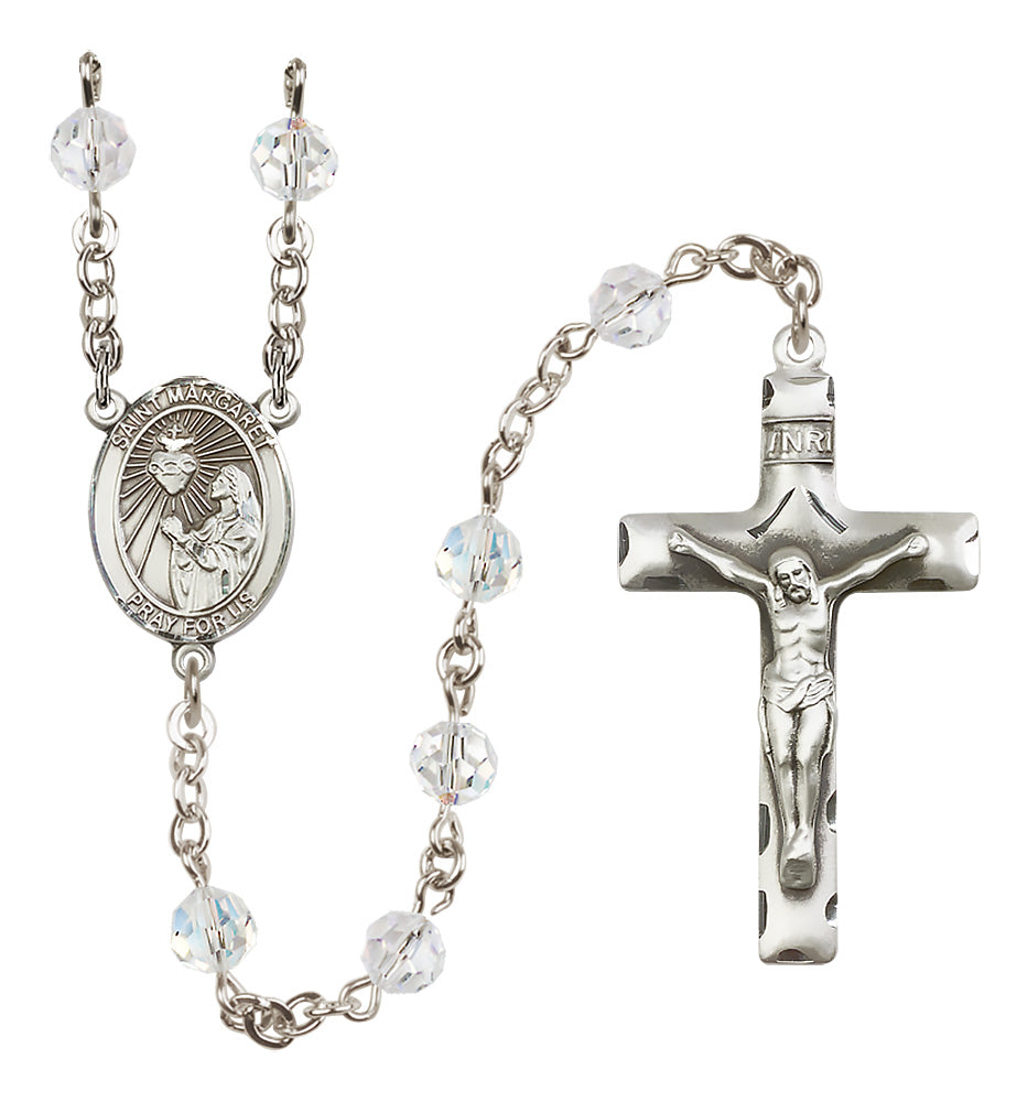 St. Margaret Mary Alacoque Sterling Silver Rosary - 10 Color Options (8072/0644)