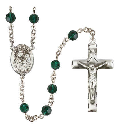 St. Margaret Mary Alacoque Sterling Silver Rosary - 10 Color Options (8072/0644)
