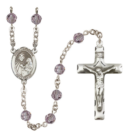 St. Margaret Mary Alacoque Sterling Silver Rosary - 10 Color Options (8072/0644)