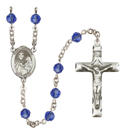 St. Margaret Mary Alacoque Sterling Silver Rosary - 10 Color Options (8072/0644)