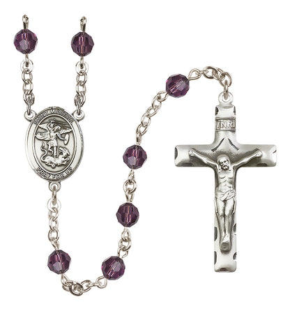 St. Michael Sterling Silver Rosary - 10 Color Options (8076/0644)