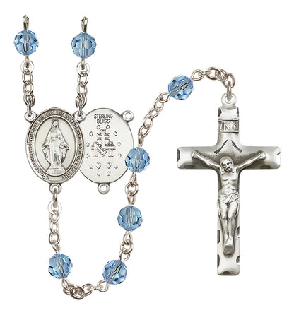 Miraculous Sterling Silver Rosary - 10 Color Options (8078/0644)
