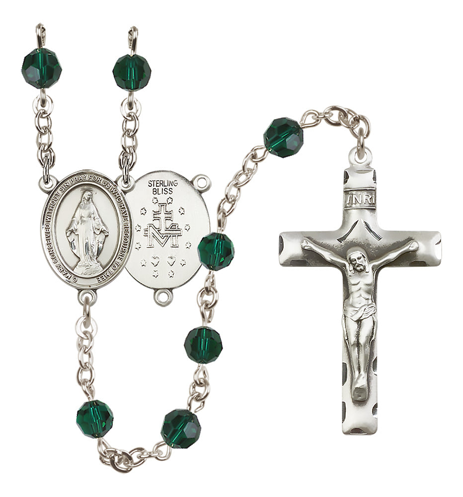 Miraculous Sterling Silver Rosary - 10 Color Options (8078/0644)