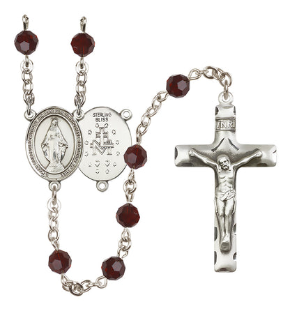 Miraculous Sterling Silver Rosary - 10 Color Options (8078/0644)