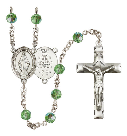 Miraculous Sterling Silver Rosary - 10 Color Options (8078/0644)
