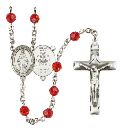 Miraculous Sterling Silver Rosary - 10 Color Options (8078/0644)
