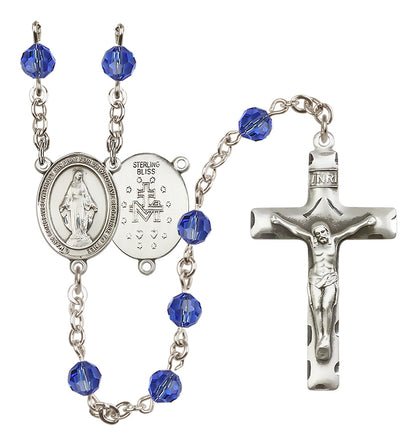 Miraculous Sterling Silver Rosary - 10 Color Options (8078/0644)