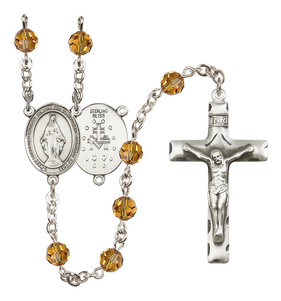 Miraculous Sterling Silver Rosary - 10 Color Options (8078/0644)
