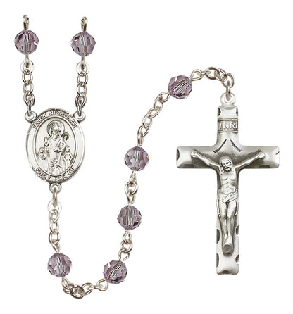 St. Nicholas Sterling Silver Rosary - 10 Color Options (8080/0644)
