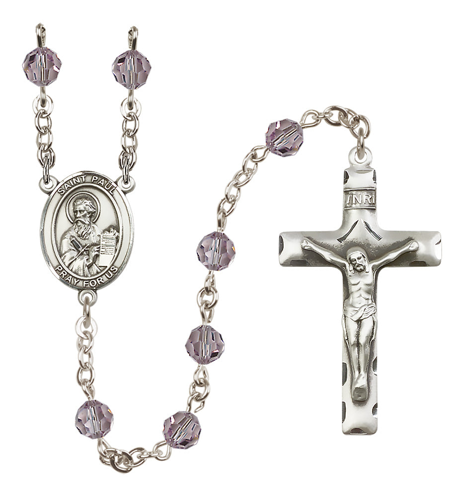 St. Paul The Apostle Sterling Silver Rosary - 10 Color Options (8086/0644)