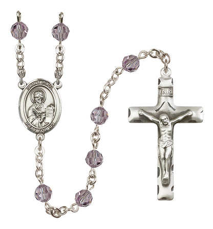 St. Paul The Apostle Sterling Silver Rosary - 10 Color Options (8086/0644)