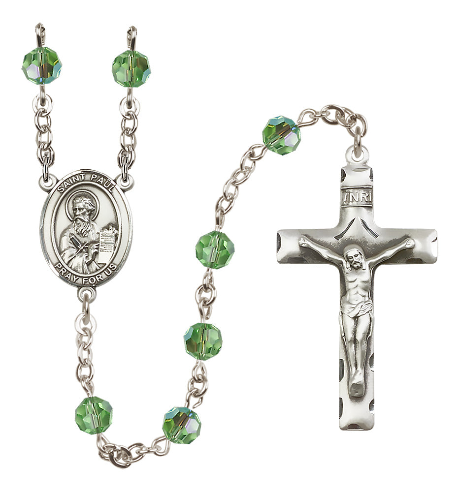 St. Paul The Apostle Sterling Silver Rosary - 10 Color Options (8086/0644)
