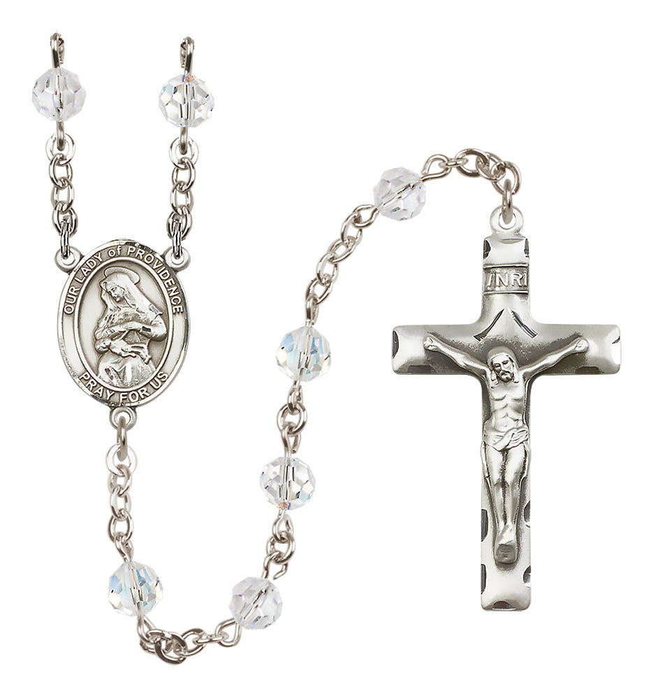 Our Lady of Providence Sterling Silver Rosary - 10 Color Options (8087/0644)