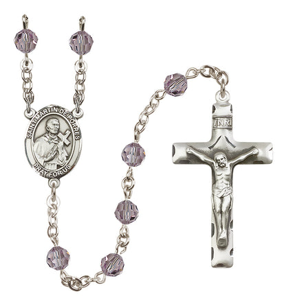 St. Martin De Porres Sterling Silver Rosary - 10 Color Options (8089/0644)