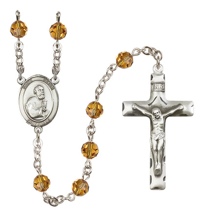 St. Peter The Apostle Sterling Silver Rosary - 10 Color Options (8090/0644)