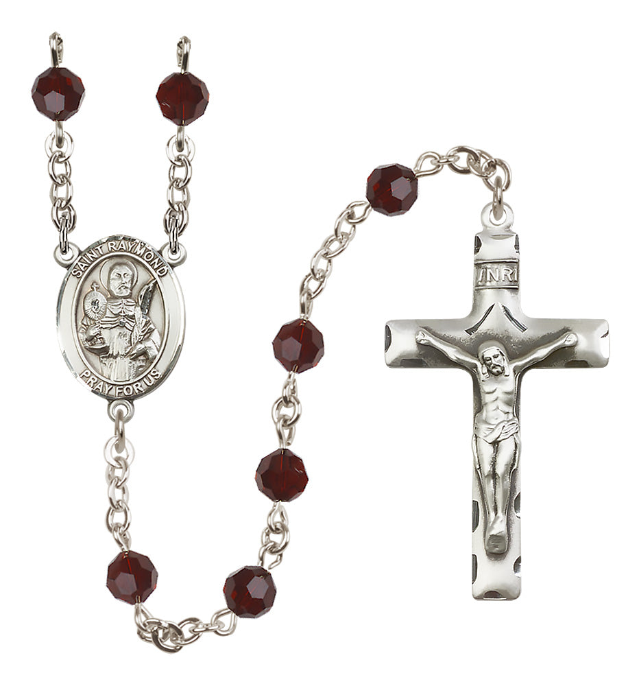 St. Raymond Nonnatus Sterling Silver Rosary - 10 Color Options (8091/0644)