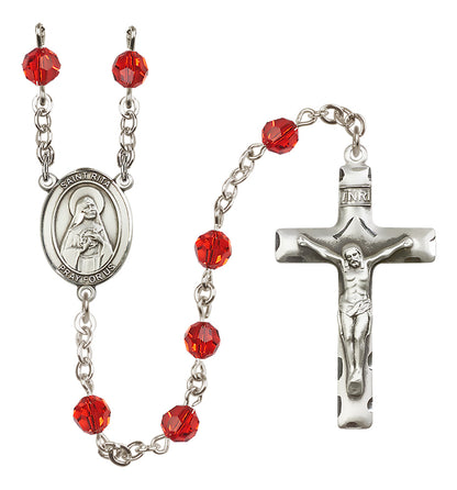 St. Rita of Cascia Sterling Silver Rosary - 10 Color Options (8094/0644)