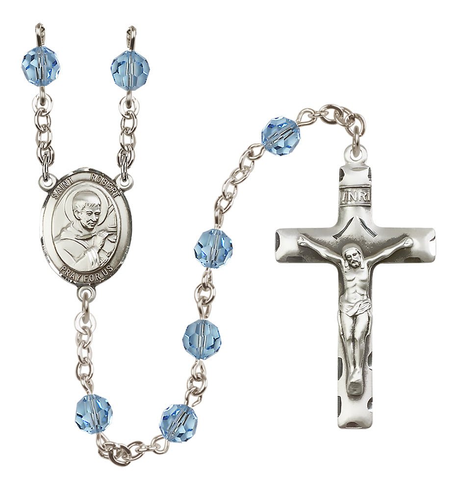 St. Robert Bellarmine Sterling Silver Rosary - 10 Color Options (8096/0644)