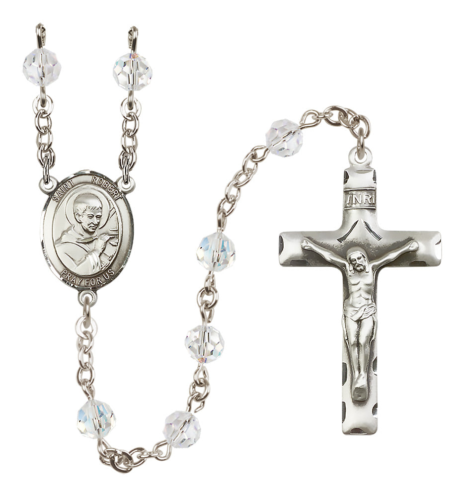 St. Robert Bellarmine Sterling Silver Rosary - 10 Color Options (8096/0644)