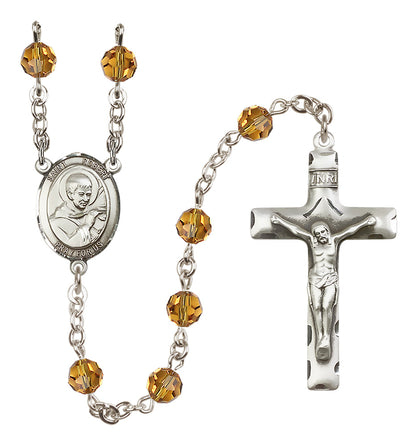 St. Robert Bellarmine Sterling Silver Rosary - 10 Color Options (8096/0644)