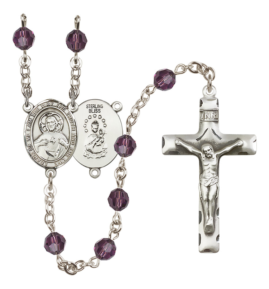 Scapular Sterling Silver Rosary - 10 Color Options (8098/0644)