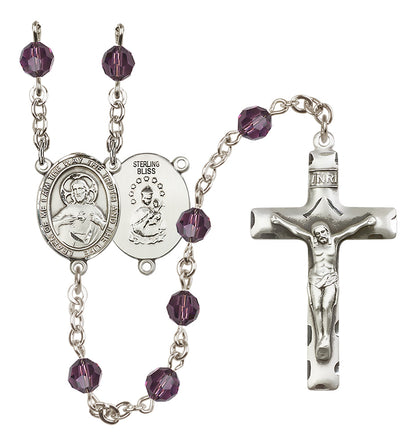 Scapular Sterling Silver Rosary - 10 Color Options (8098/0644)
