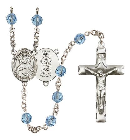 Scapular Sterling Silver Rosary - 10 Color Options (8098/0644)