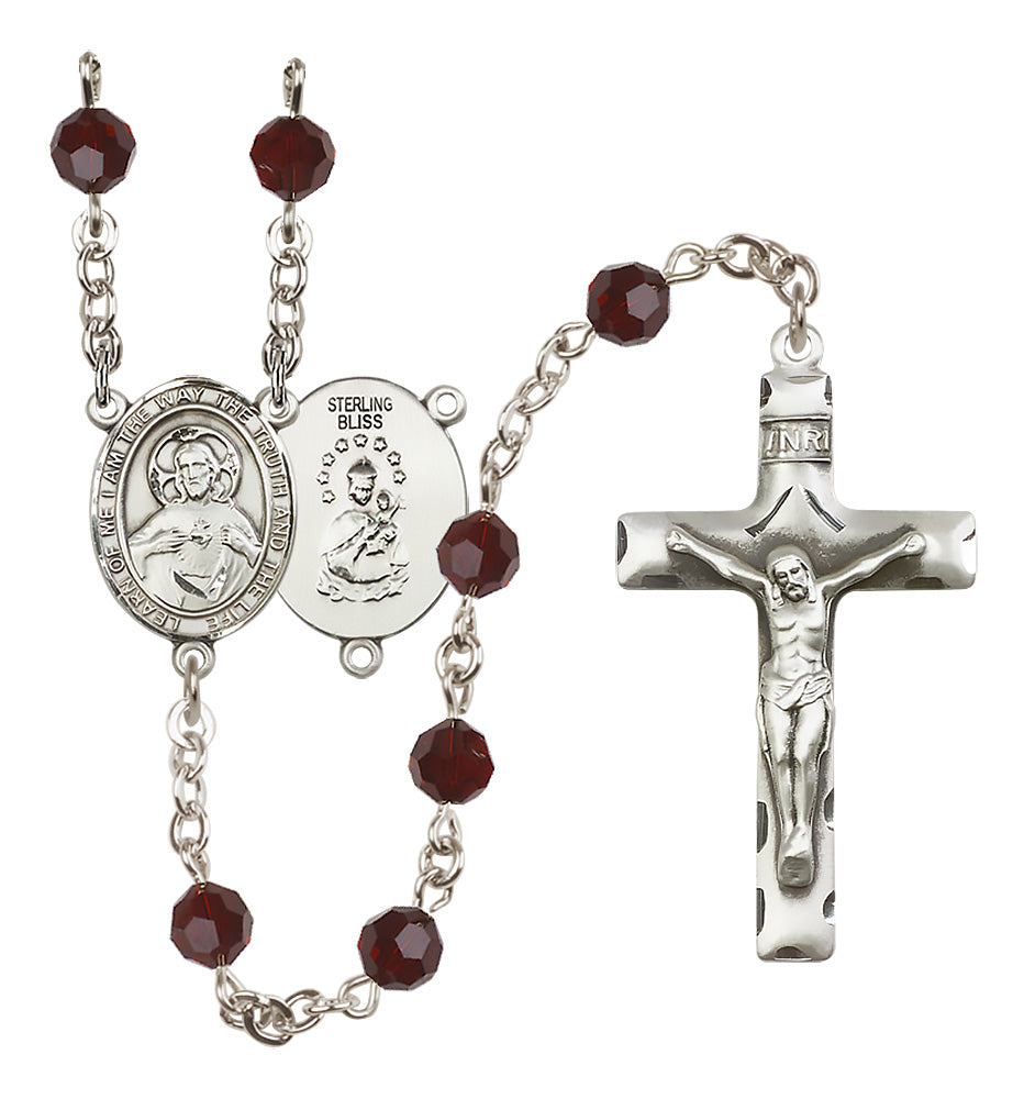 Scapular Sterling Silver Rosary - 10 Color Options (8098/0644)