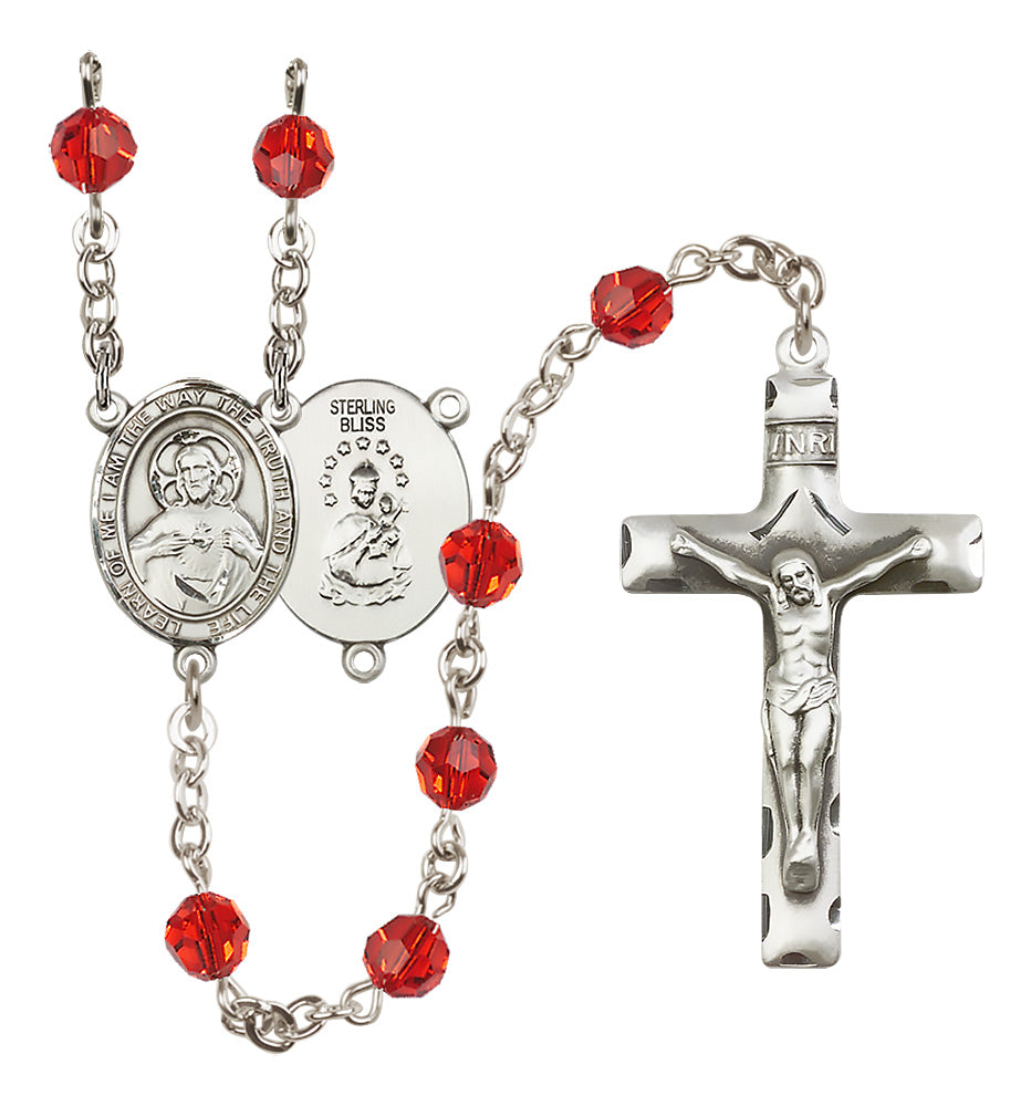 Scapular Sterling Silver Rosary - 10 Color Options (8098/0644)