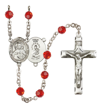 Scapular Sterling Silver Rosary - 10 Color Options (8098/0644)