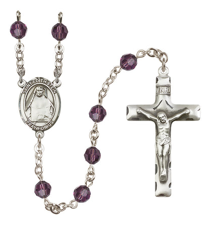 St. Edith Stein Sterling Silver Rosary - 10 Color Options (8103/0644)