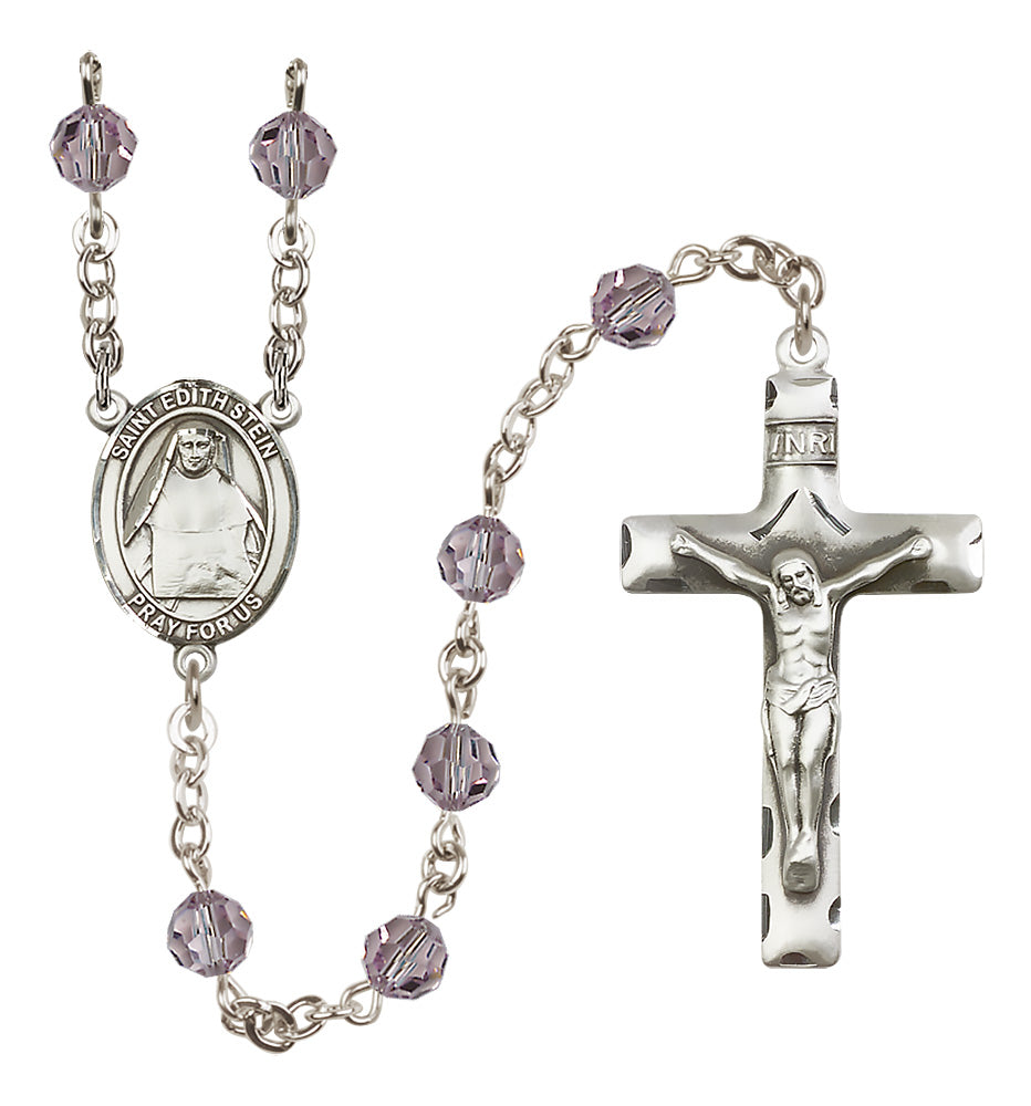 St. Edith Stein Sterling Silver Rosary - 10 Color Options (8103/0644)