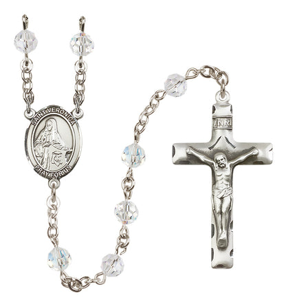 St. Veronica Sterling Silver Rosary - 10 Color Options (8110/0644)