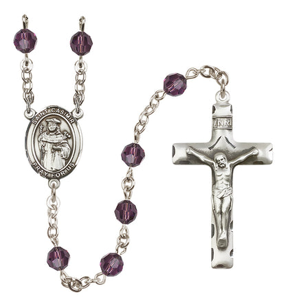 St. Casimir of Poland Sterling Silver Rosary - 10 Color Options (8113/0644)