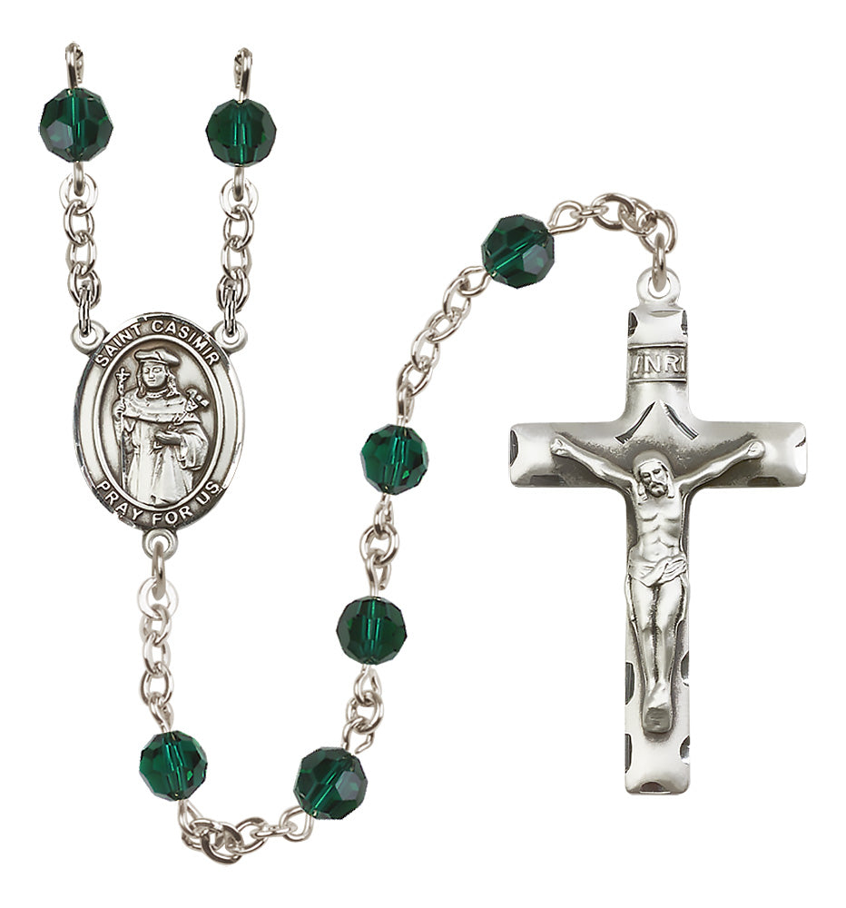St. Casimir of Poland Sterling Silver Rosary - 10 Color Options (8113/0644)