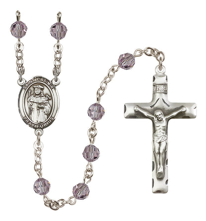 St. Casimir of Poland Sterling Silver Rosary - 10 Color Options (8113/0644)