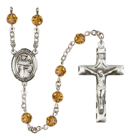 St. Casimir of Poland Sterling Silver Rosary - 10 Color Options (8113/0644)