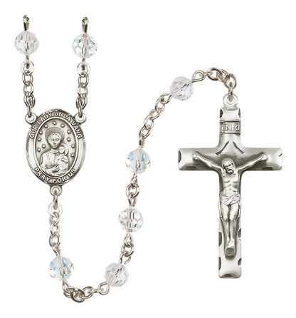 Our Lady of La Vang Sterling Silver Rosary - 10 Color Options (8115/0644)