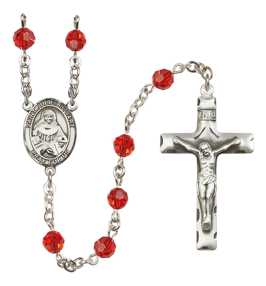 St. Julie Billiart Sterling Silver Rosary - 10 Color Options (8117/0644)
