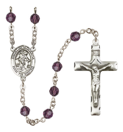 Guardian Angel Sterling Silver Rosary - 10 Color Options (8115SP/0644)