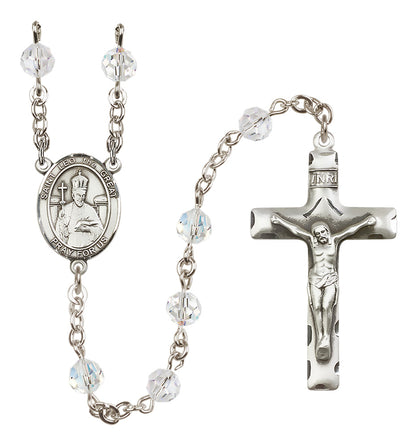 St. Leo The Great Sterling Silver Rosary - 10 Color Options (8120/0644)