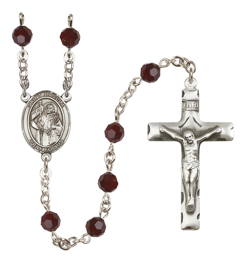 St. Ursula Sterling Silver Rosary - 10 Color Options (8127/0644)